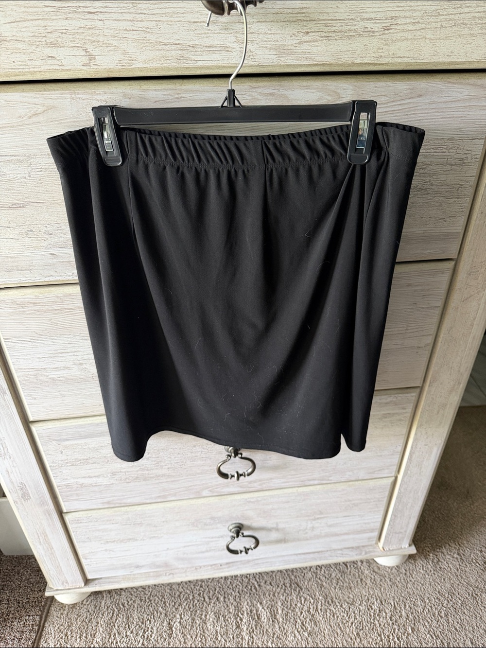 Susan Graver Black Stretch Pull-On skort